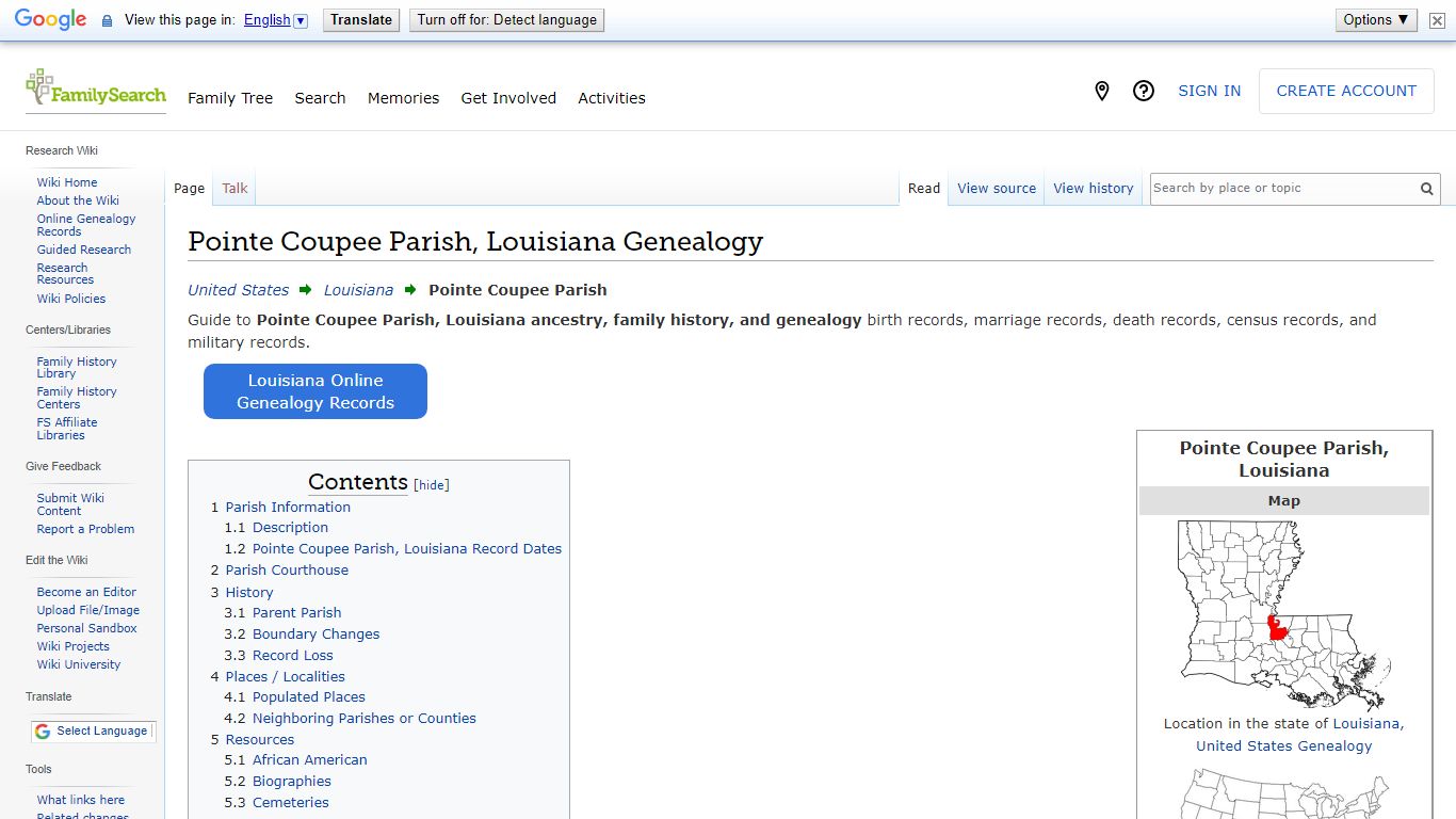 Pointe Coupee Parish, Louisiana Genealogy • FamilySearch